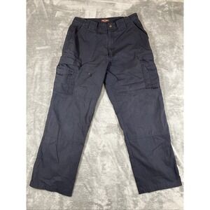 Tru Spec Pants Mens 34x30 Black Cargo Utility Flat Front Ripstop Zip Fly Work